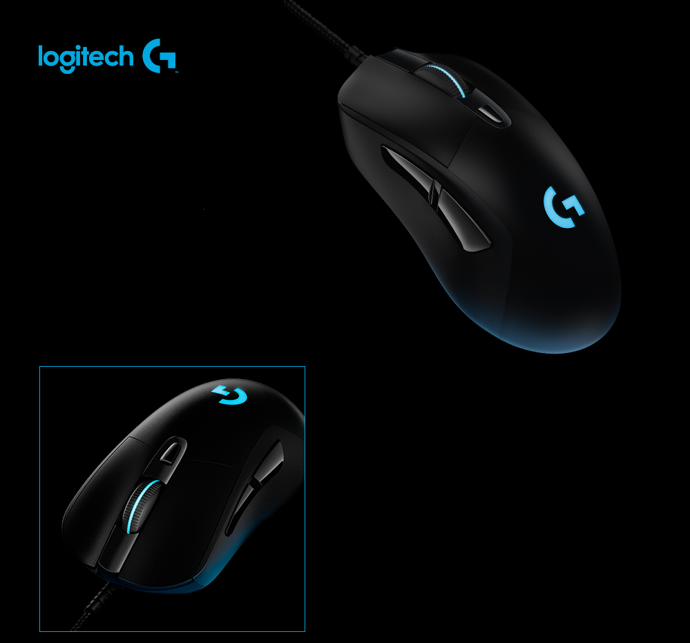 Mouse Gamer Logitech G403 Hero 16k, RGB Lightsync, 6 Botões, 16000 DPI - 910-005631